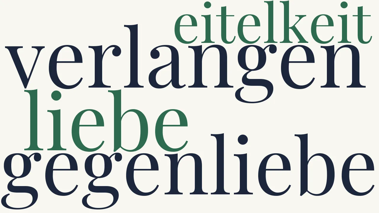 Wortwolke zu Gegenliebe