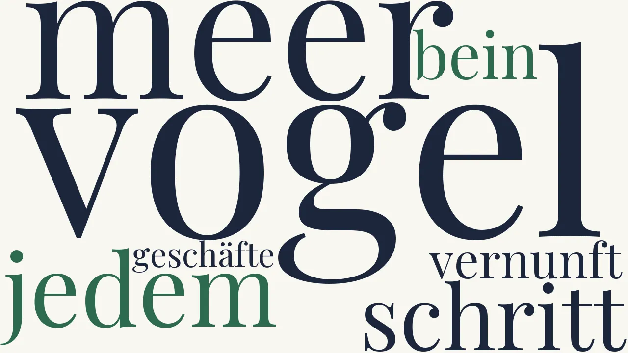 Wortwolke zu Prinz Vogelfreri