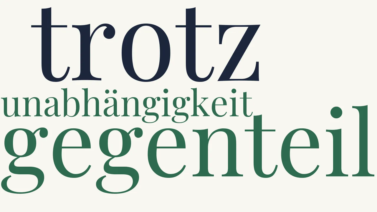 Wortwolke zu Trotz