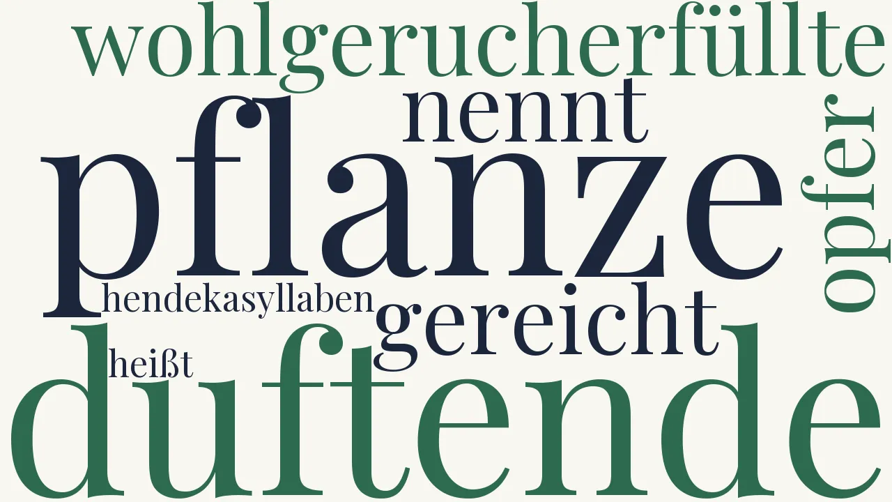 Wortwolke zu Hendekasyllaben