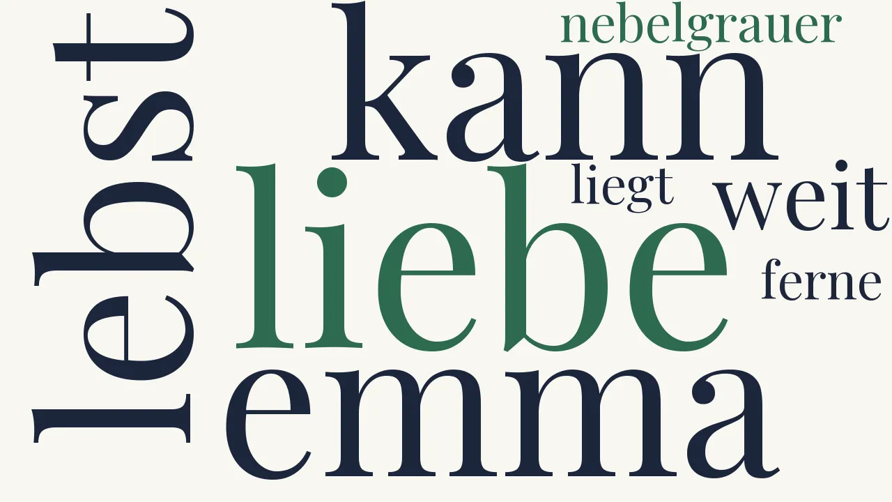 Wortwolke zu An Emma