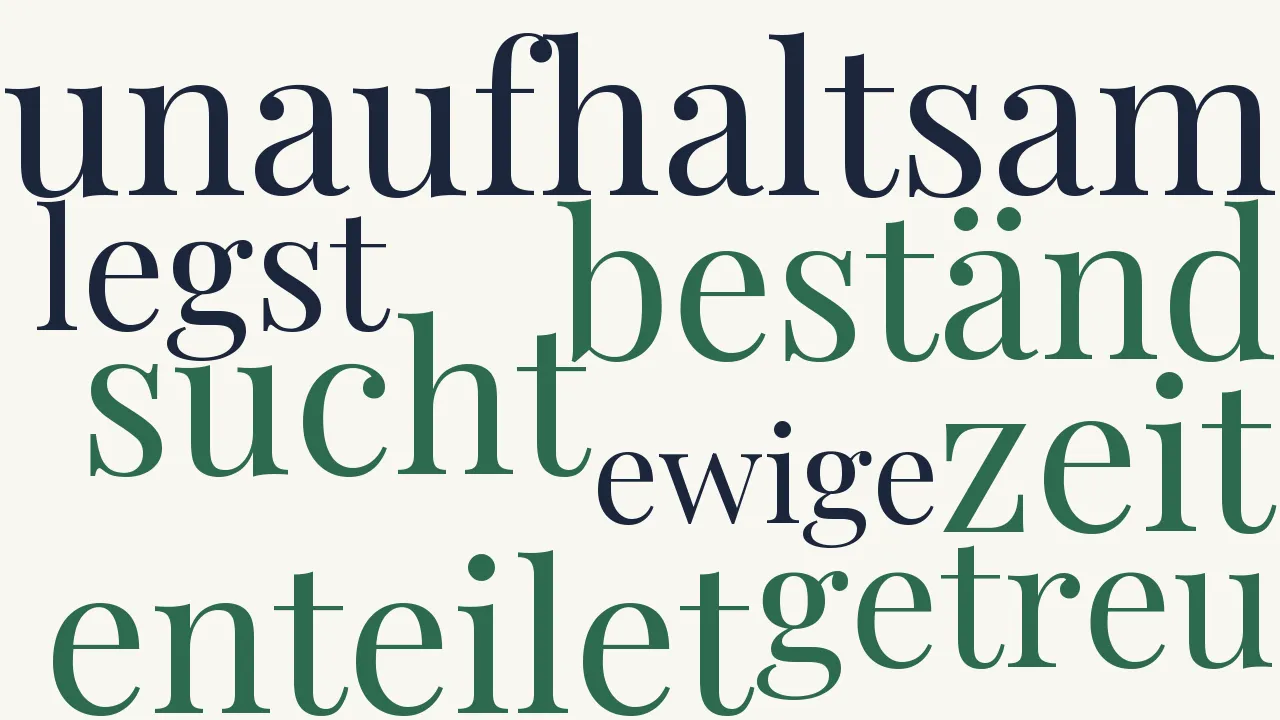 Wortwolke zu Das Unwandelbare