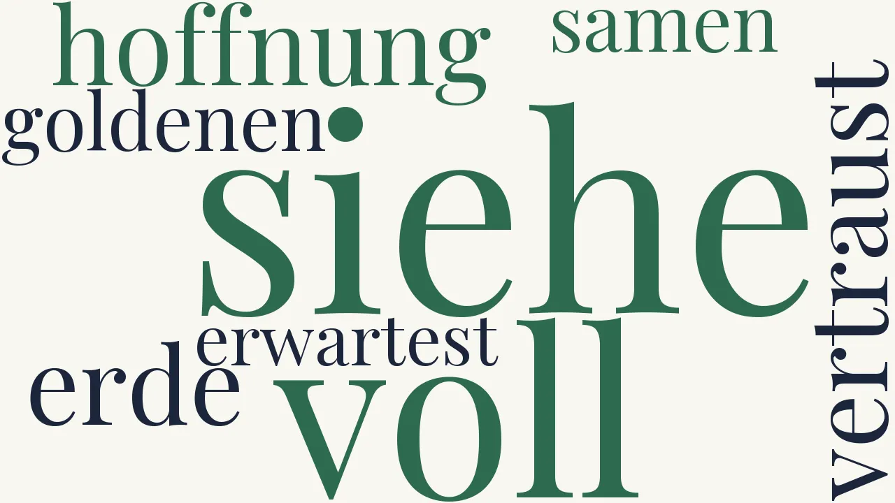 Wortwolke zu Der Sämann