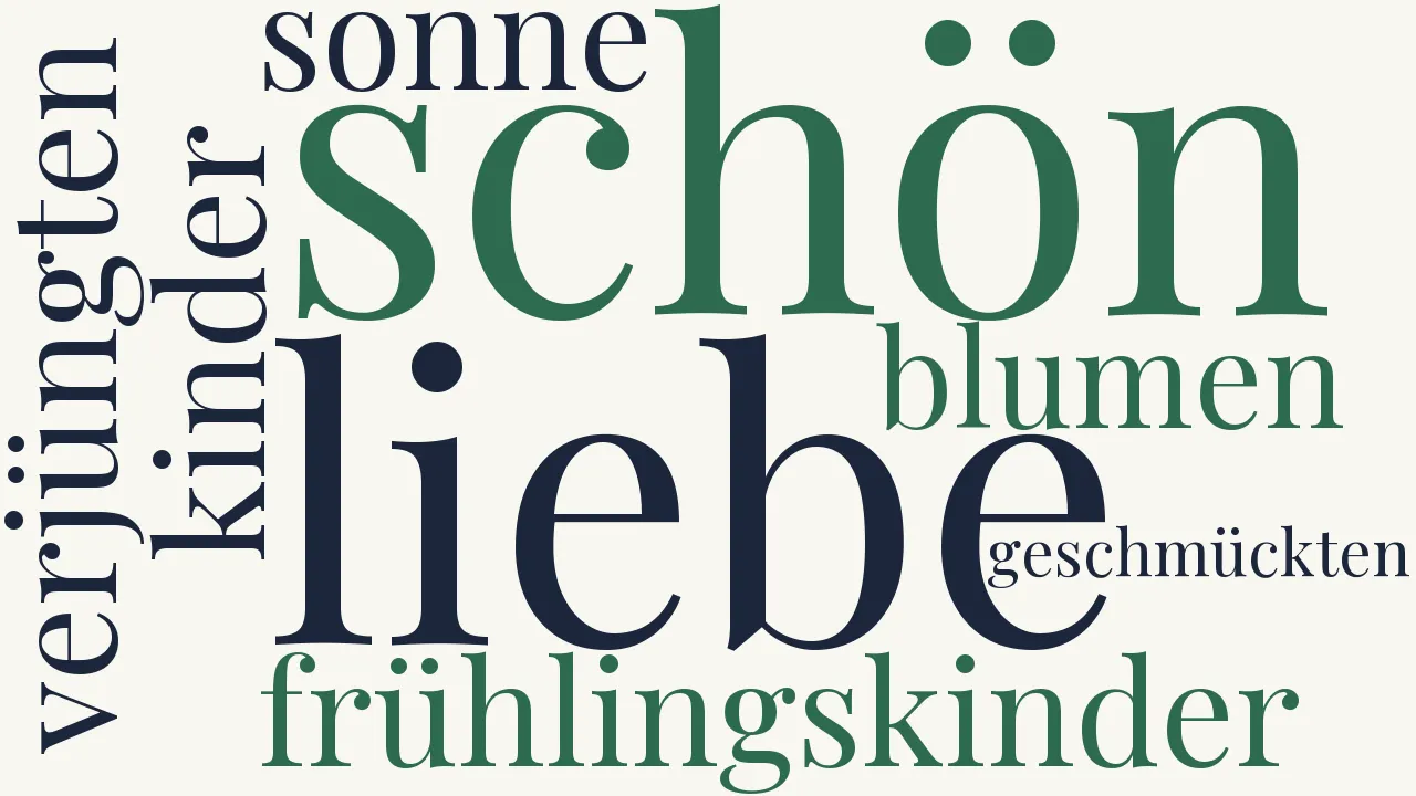 Wortwolke zu Die Blumen