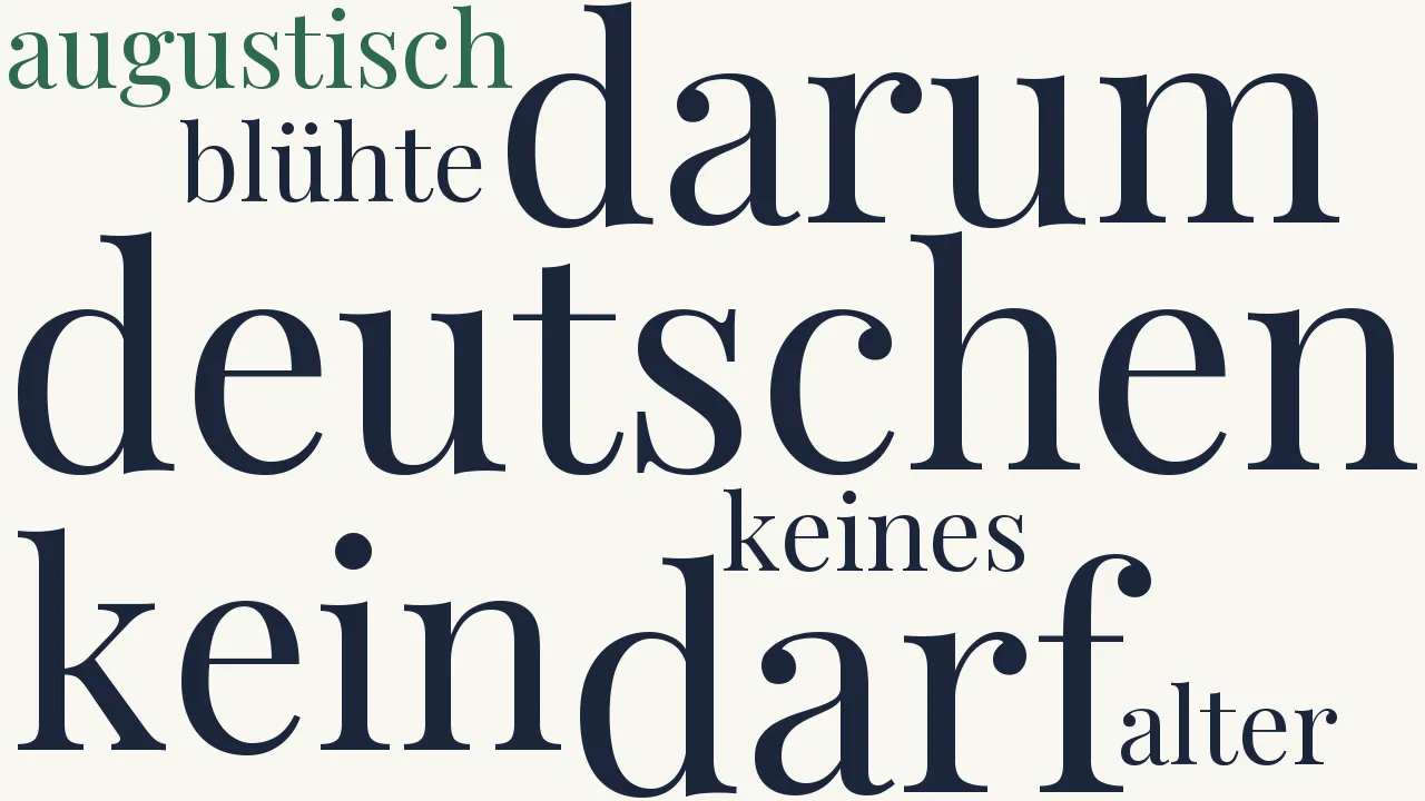 Wortwolke zu Die deutsche Muse