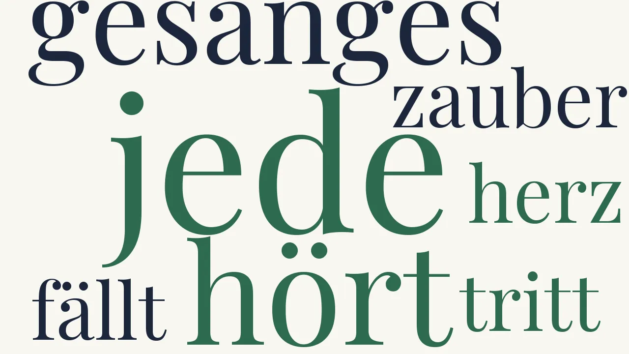 Wortwolke zu Die Macht des Gesanges