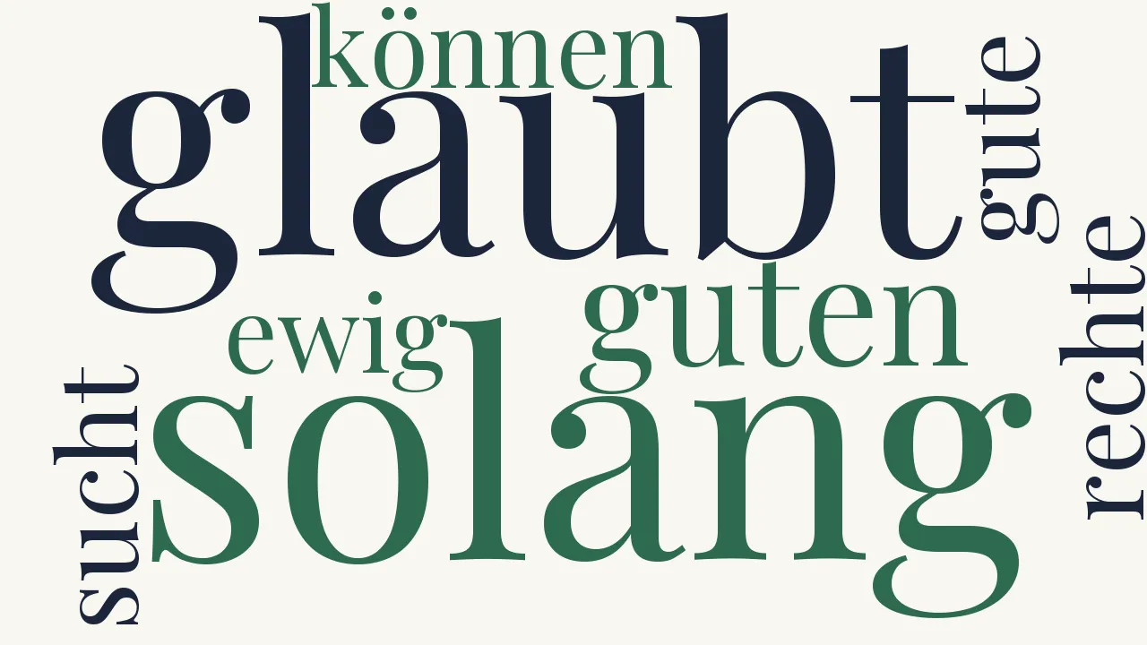 Wortwolke zu Die Worte des Wahns