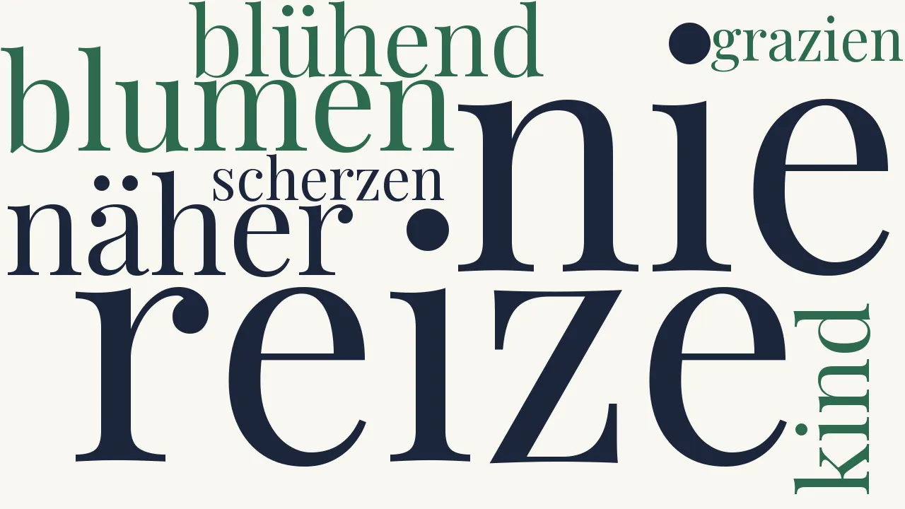 Wortwolke zu Einer jungen Freundin ins Stammbuch