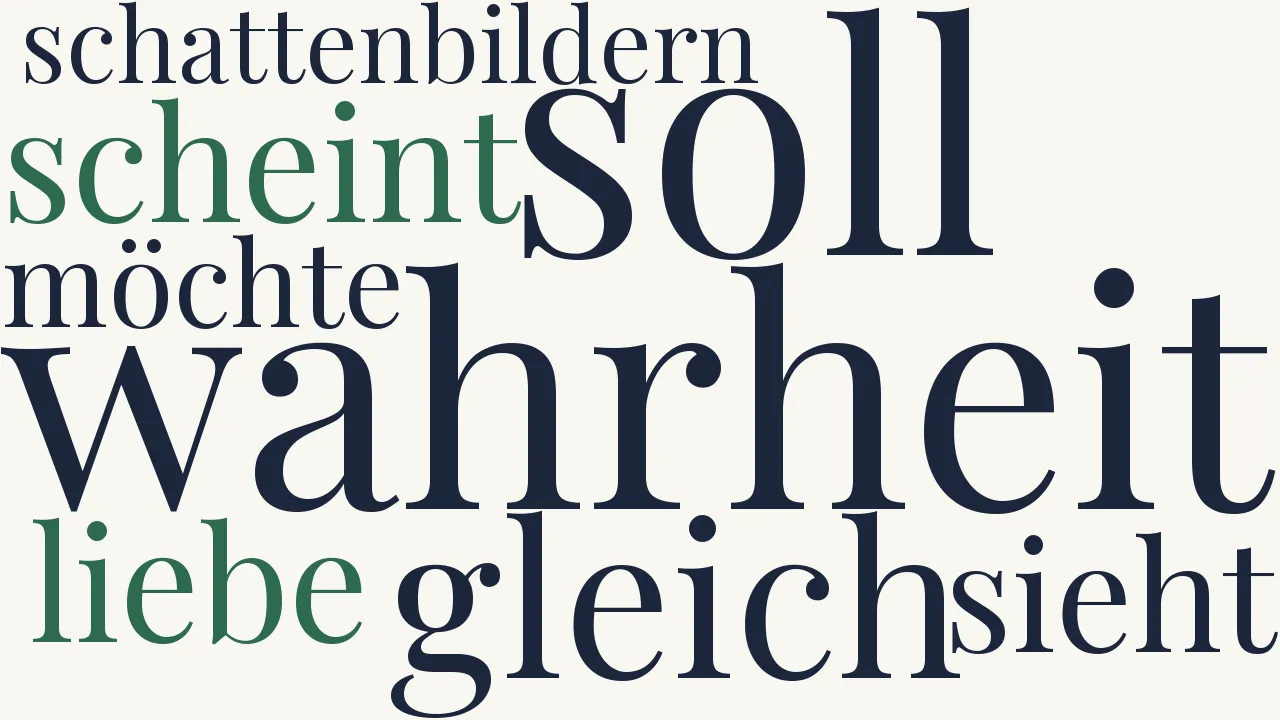 Wortwolke zu Poesie des Lebens