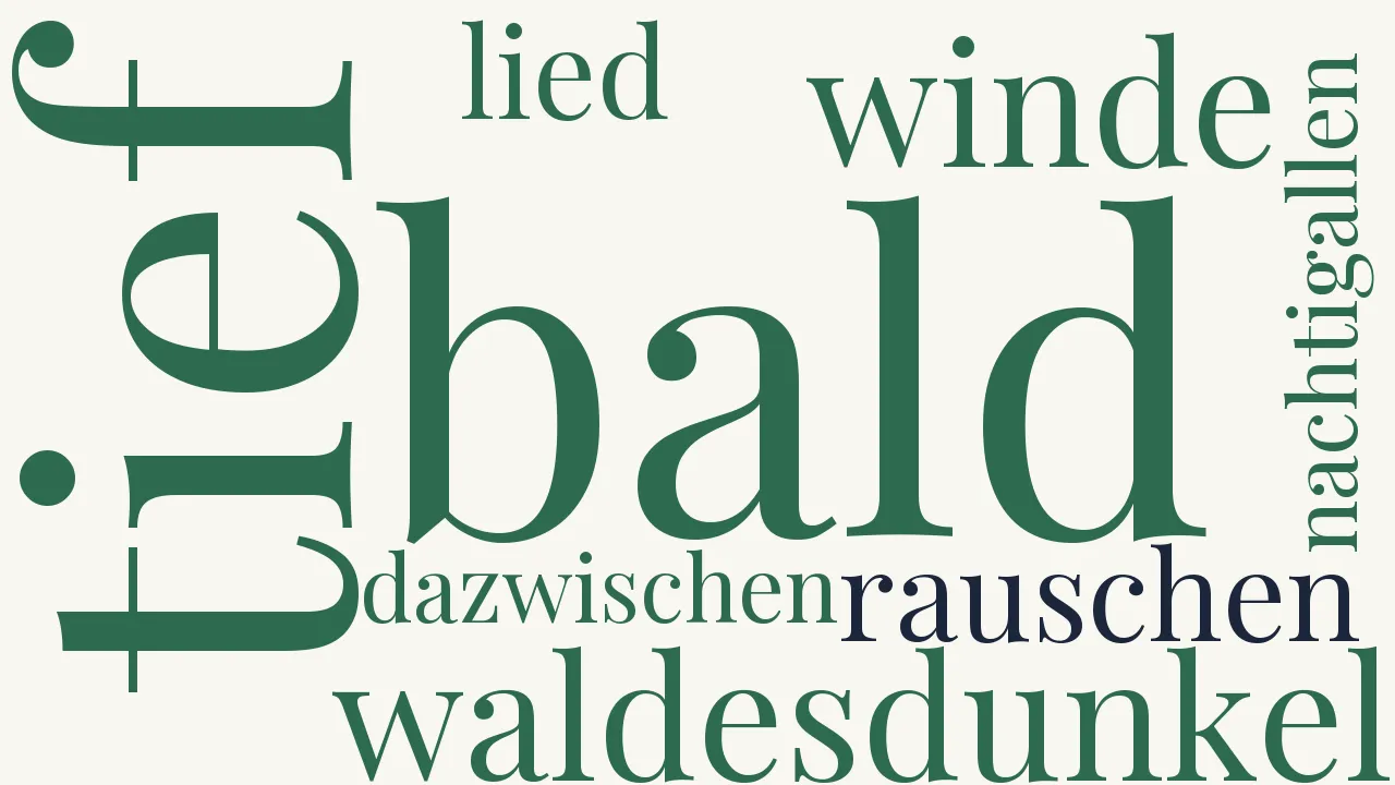 Wortwolke zu Weise des Dichters