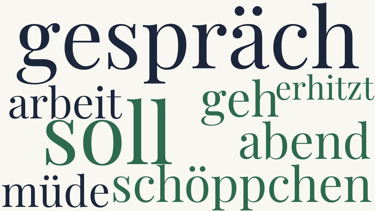 Wortwolke zu An die Trocknen