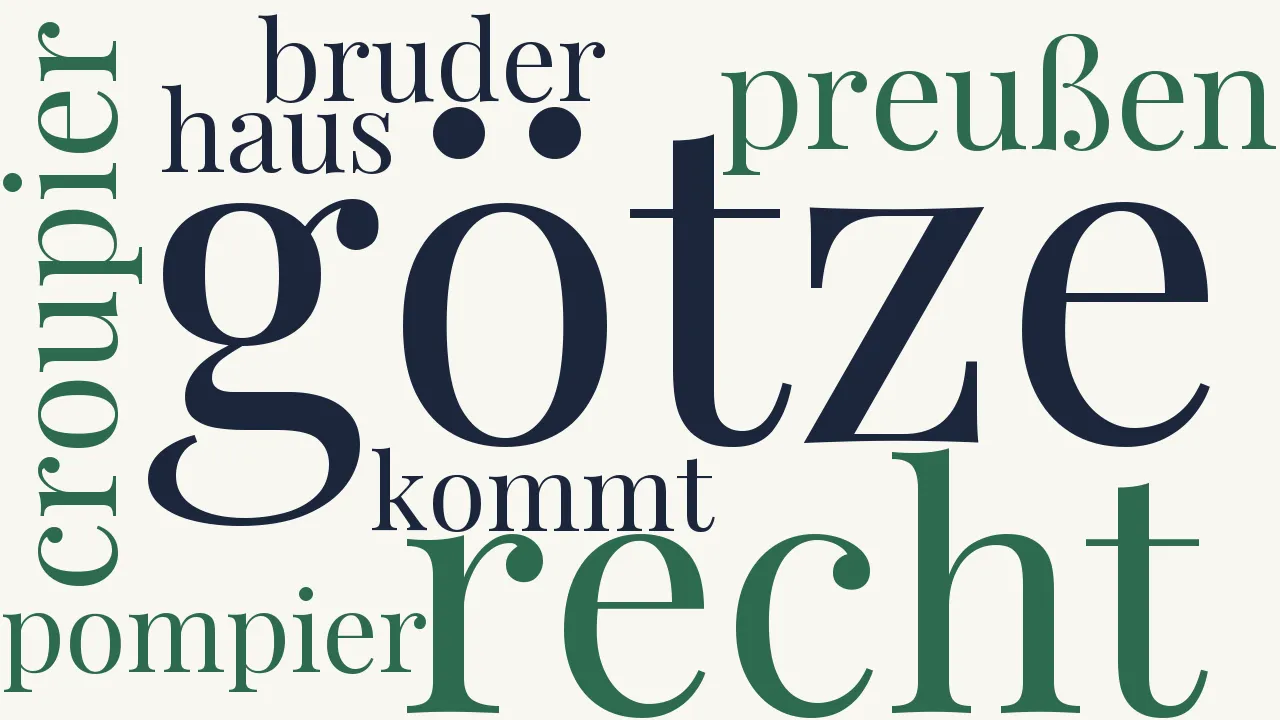 Wortwolke zu An einige große Häuser