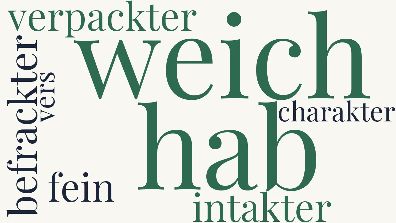 Wortwolke zu Ein weich verpackter