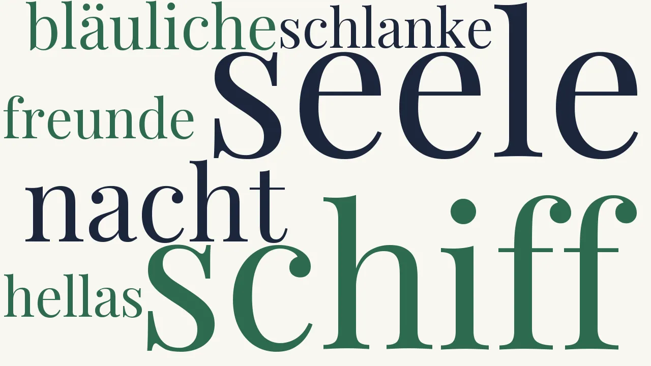 Wortwolke zu Eine Nacht auf dem Meer