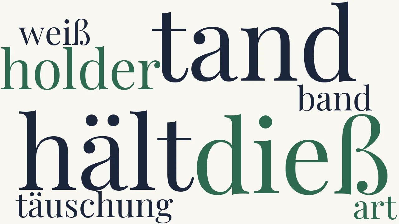 Wortwolke zu Tand