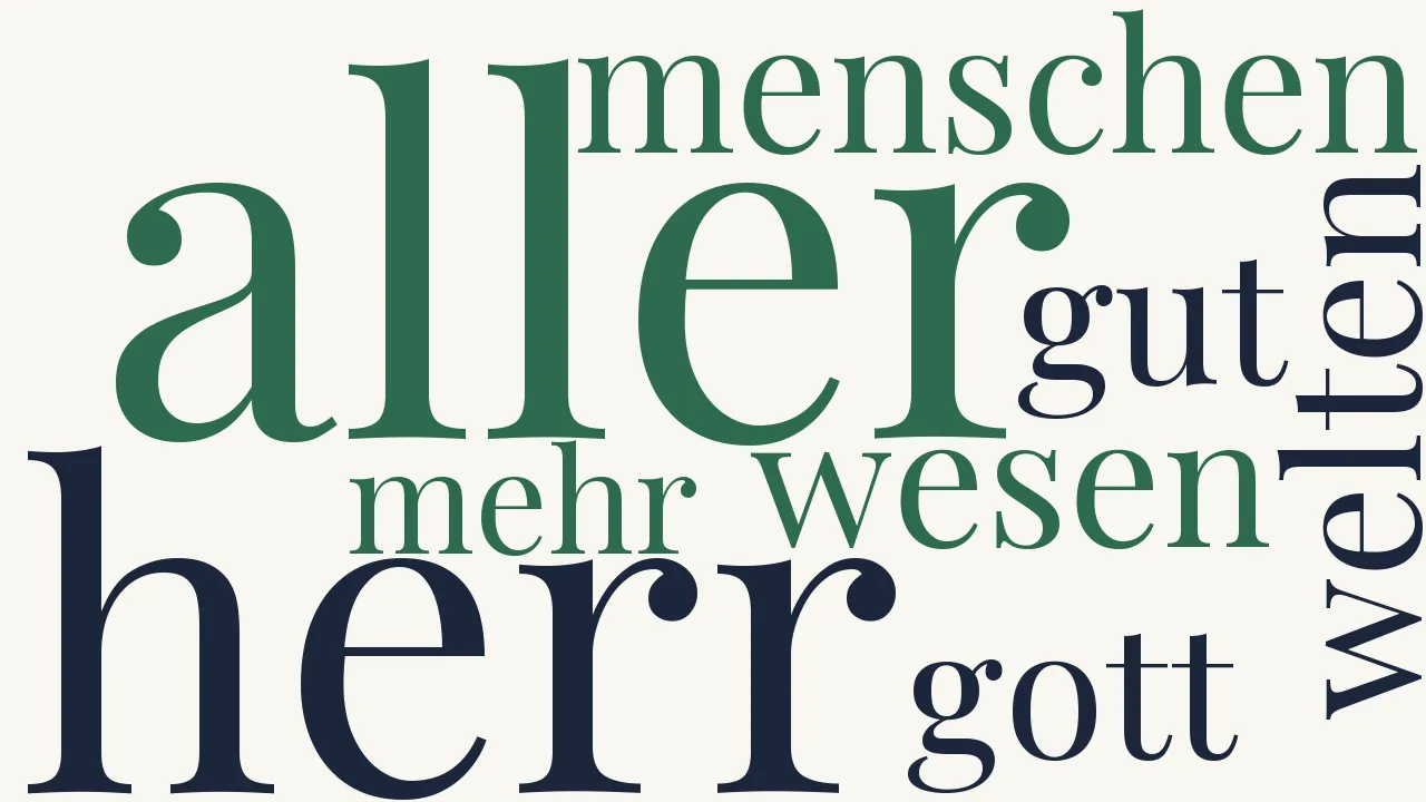 Wortwolke zu Allgemeines Gebet