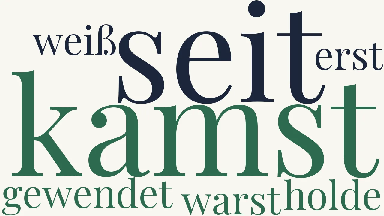 Wortwolke zu Dahin!