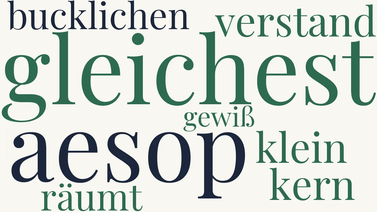 Wortwolke zu An den verwachsenen Gurdus