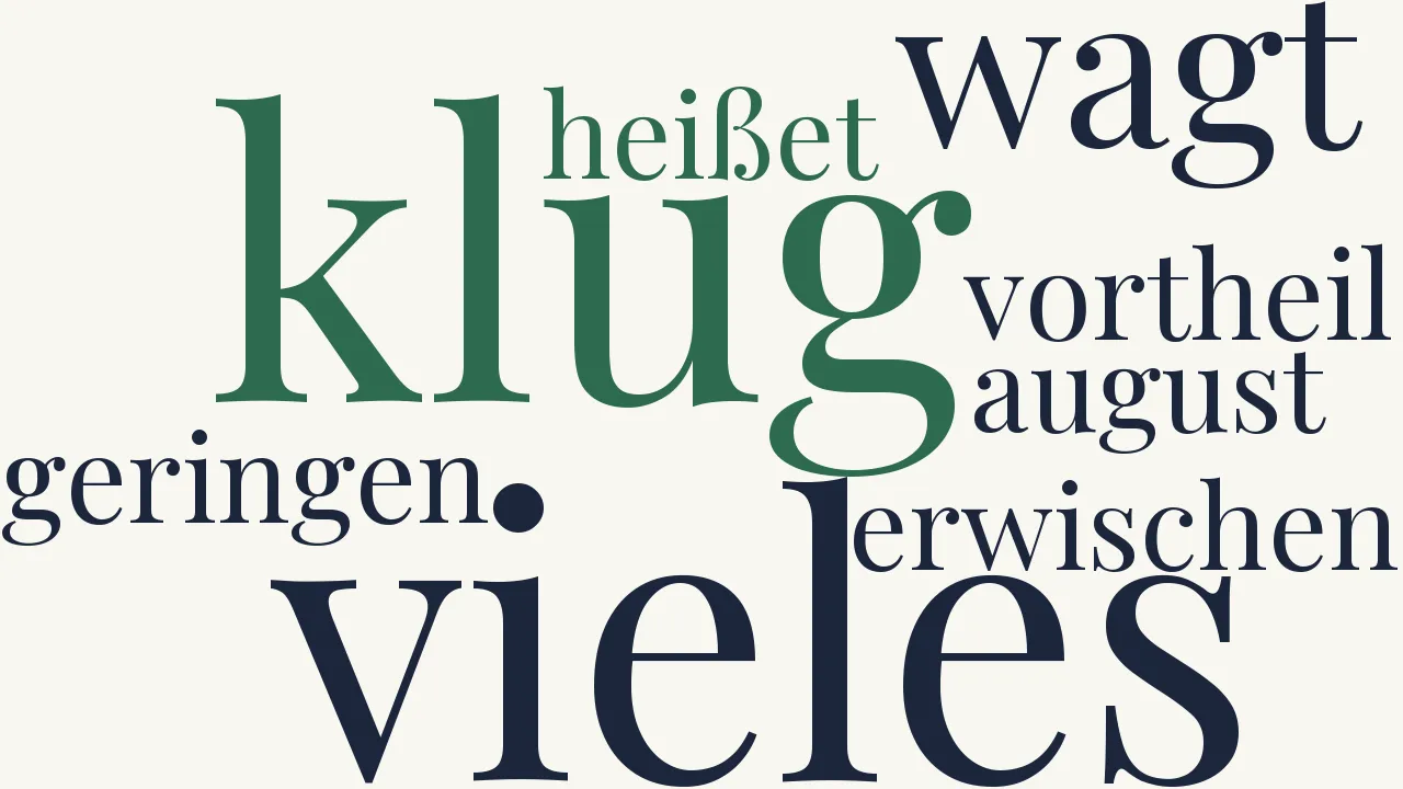 Wortwolke zu An einen Freund