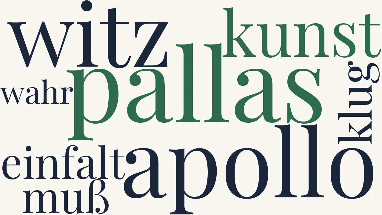Wortwolke zu Apollo und Minerva