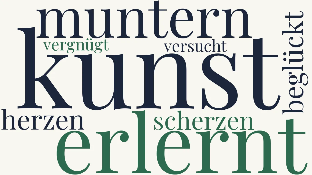 Wortwolke zu Aufmunterung zum Vergnügen