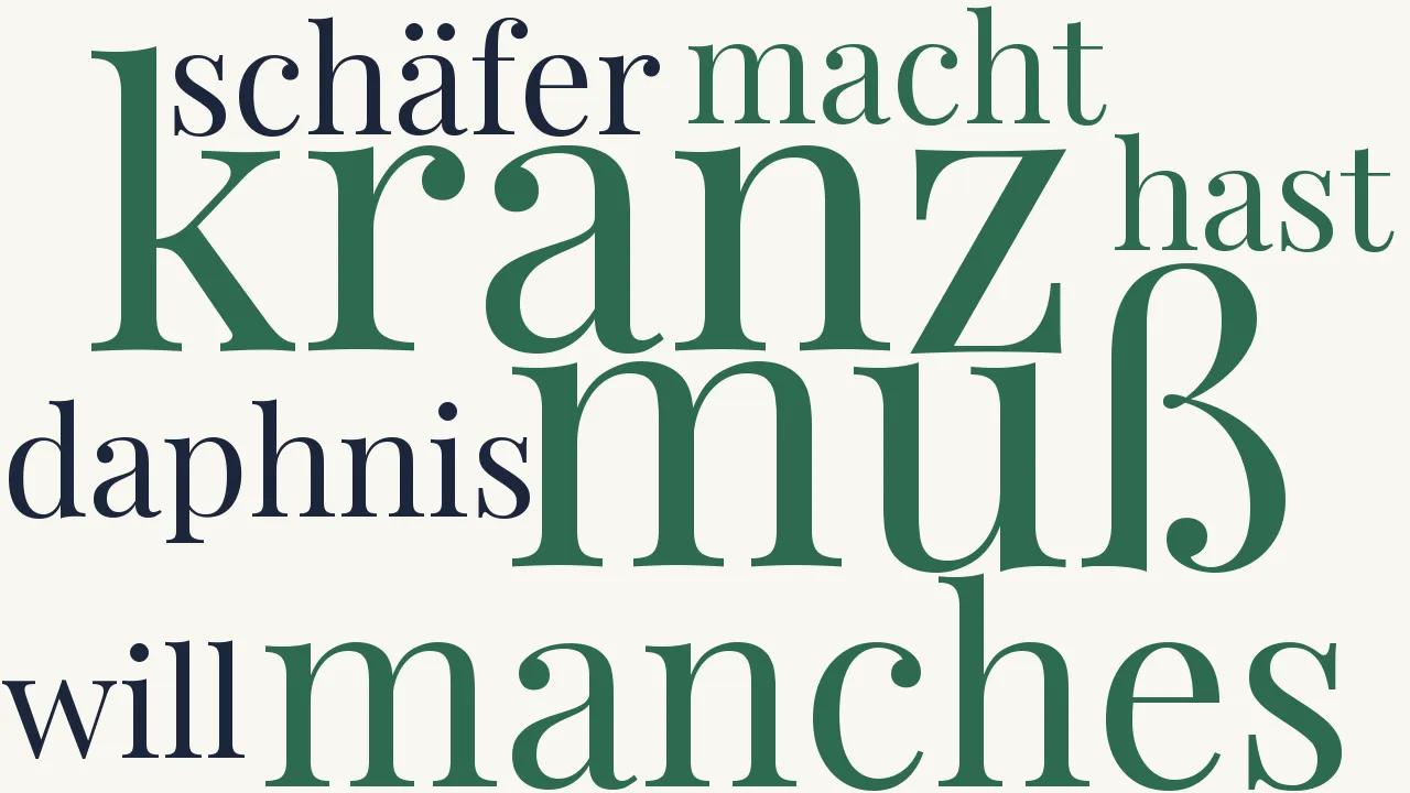 Wortwolke zu Daphnis