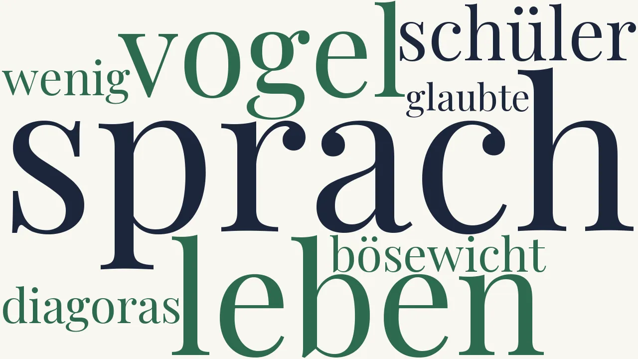 Wortwolke zu Das Delphische Orakel und der Gottlose