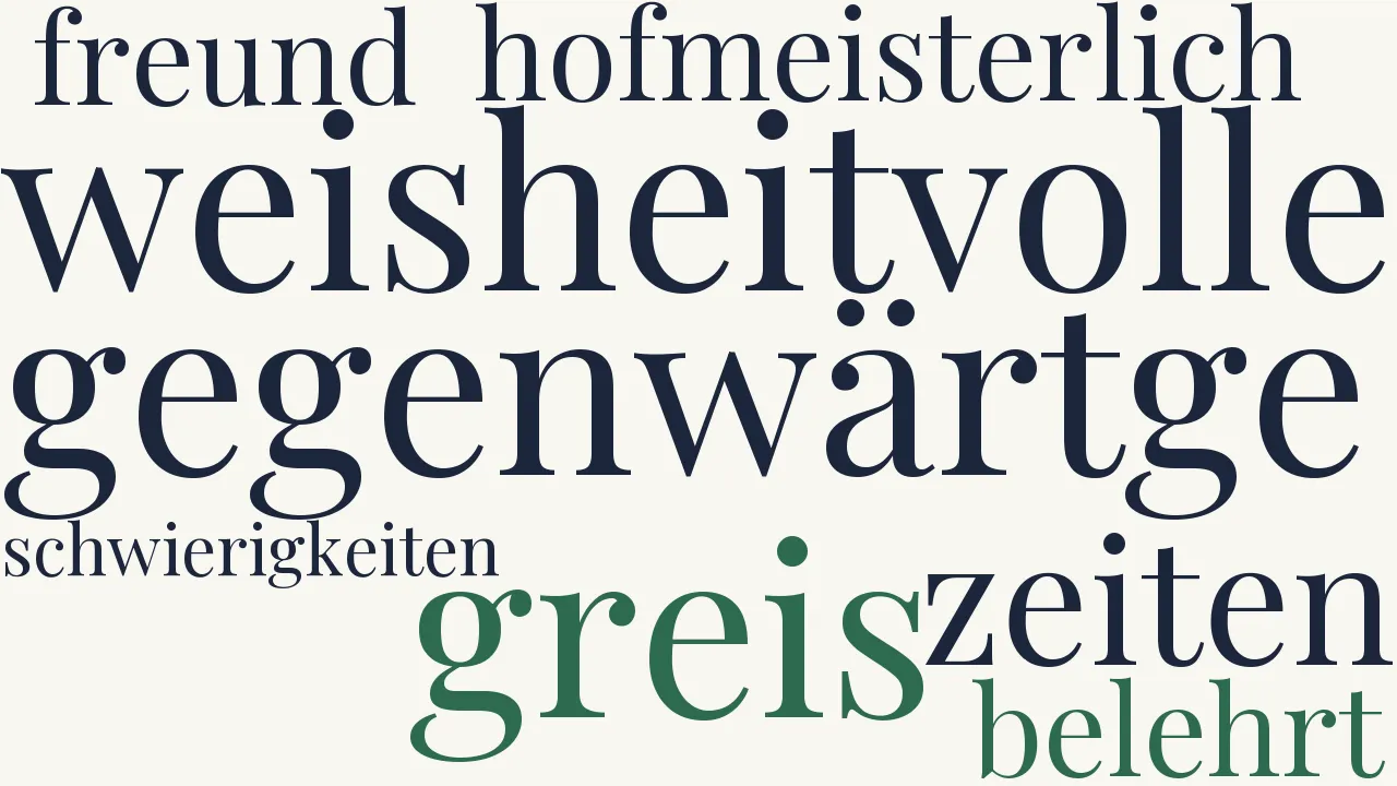 Wortwolke zu Der Alte
