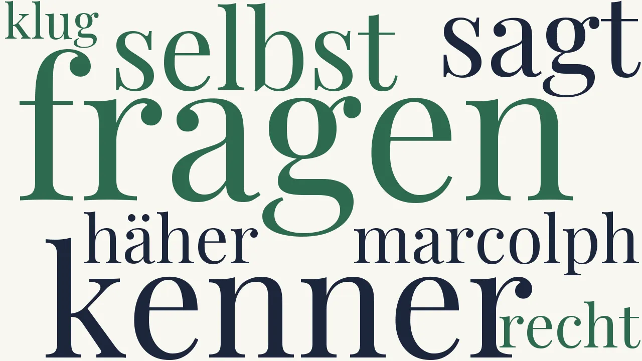 Wortwolke zu Der Canarienvogel und der Häher