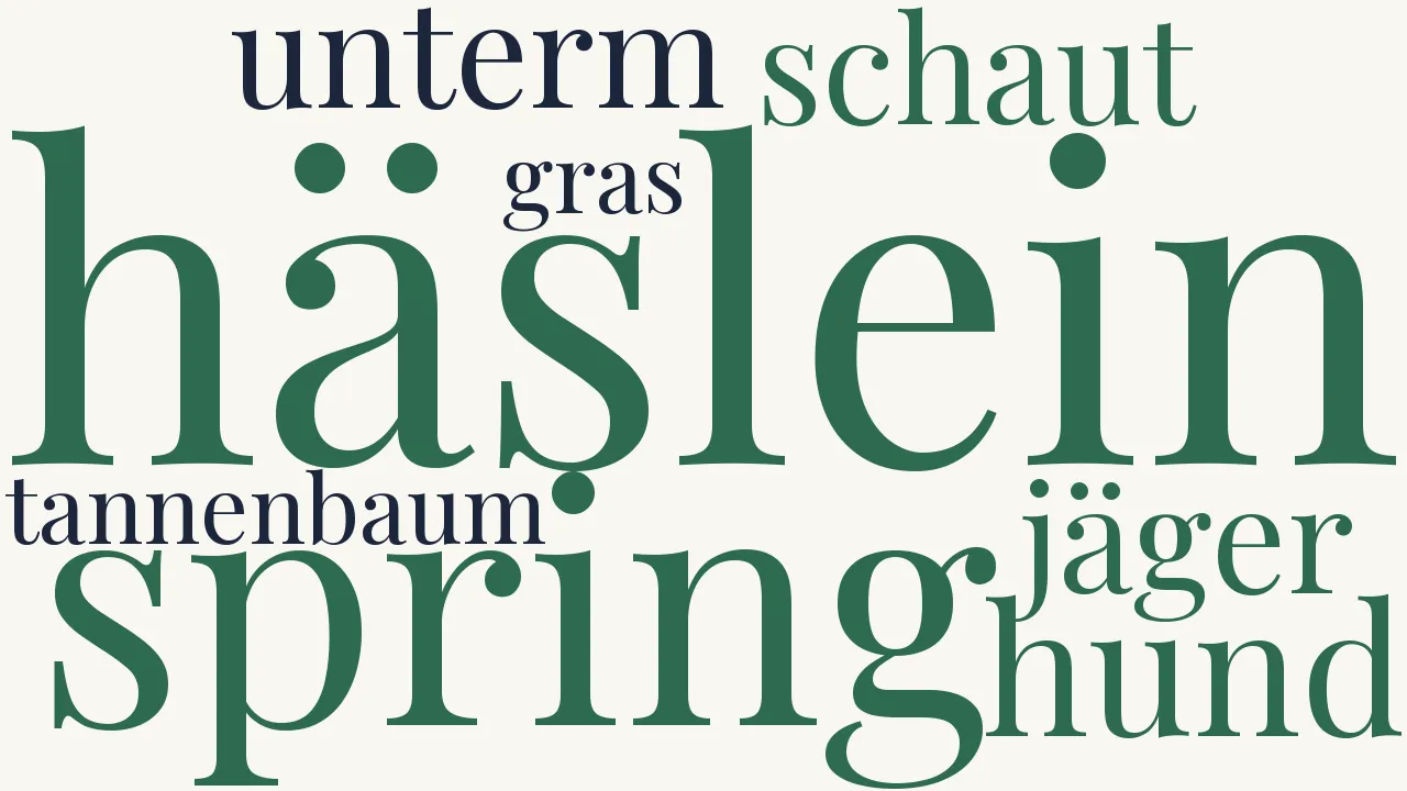 Wortwolke zu Häslein