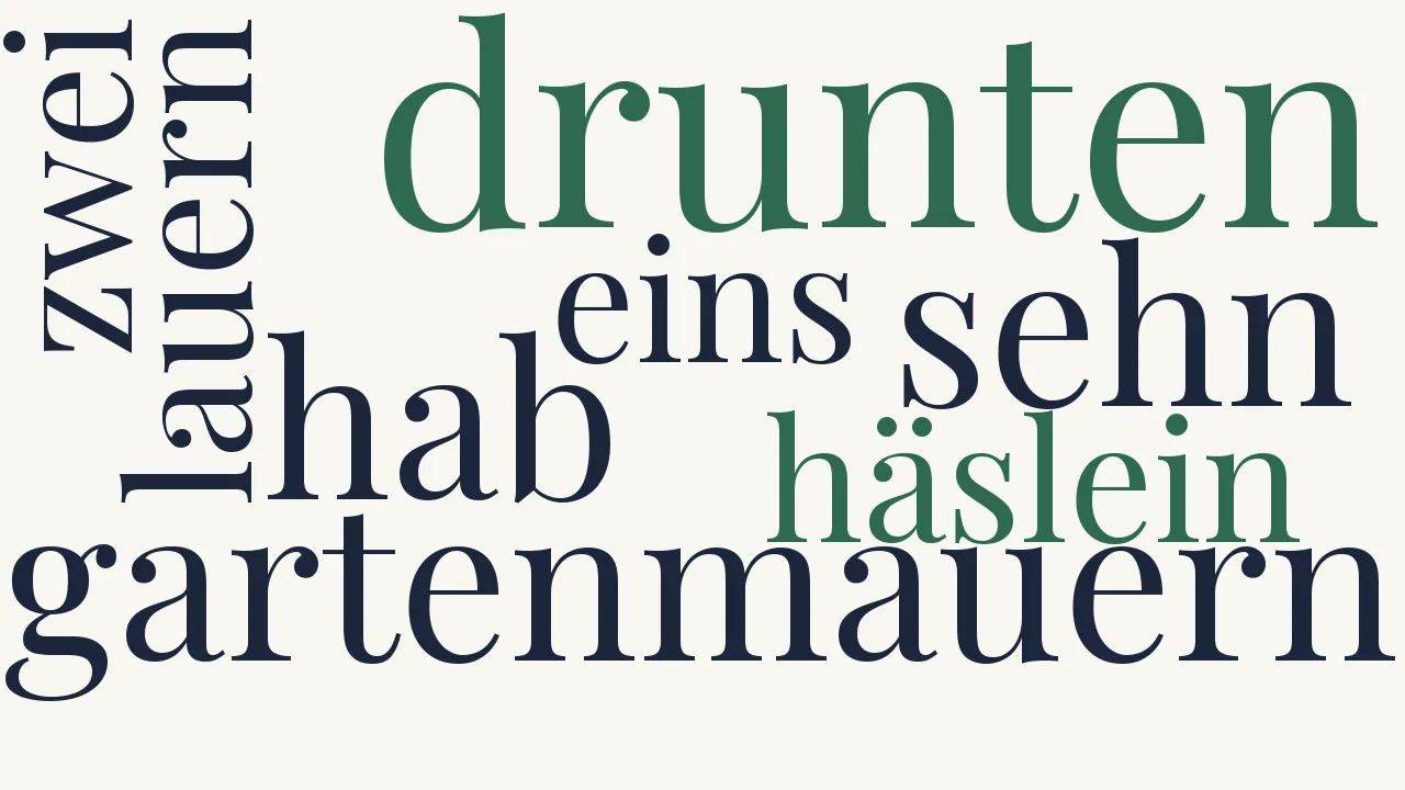 Wortwolke zu Osterhäslein