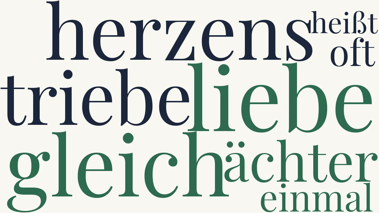 Wortwolke zu Kennzeichen wahrer Liebe