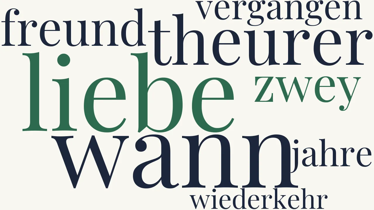 Wortwolke zu Trennungslied