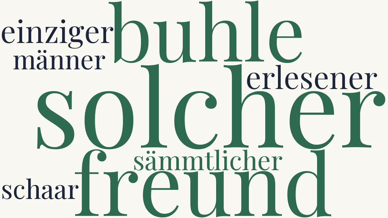 Wortwolke zu Ein solcher ist mein Freund
