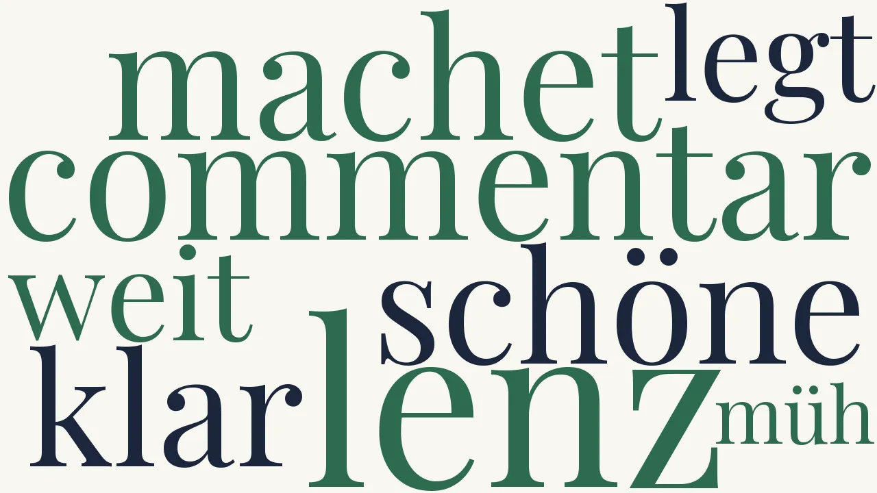 Wortwolke zu Was ist der Lenz?