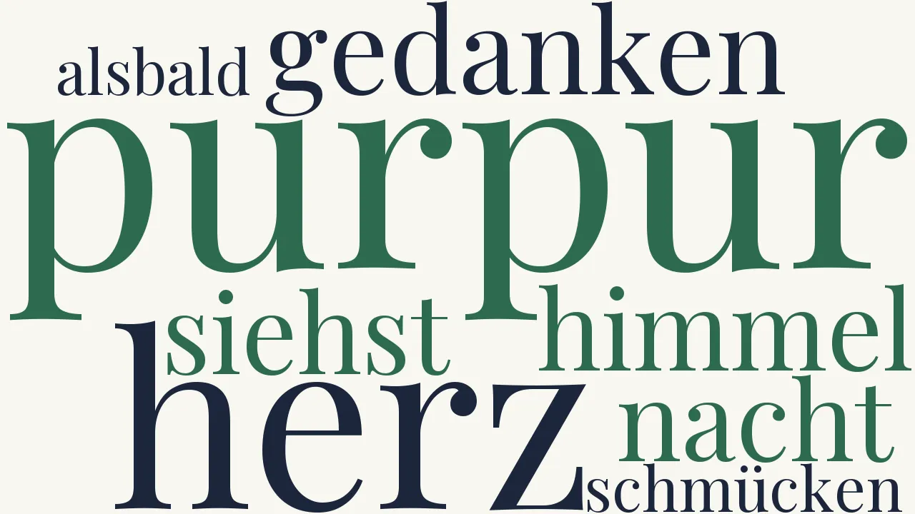 Wortwolke zu Abends