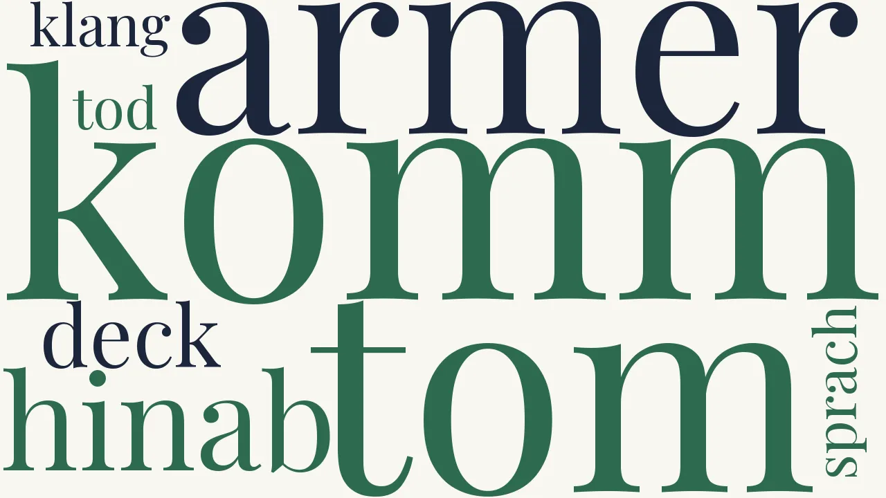 Wortwolke zu Der arme Tom