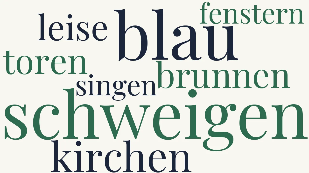 Wortwolke zu Die schöne Stadt