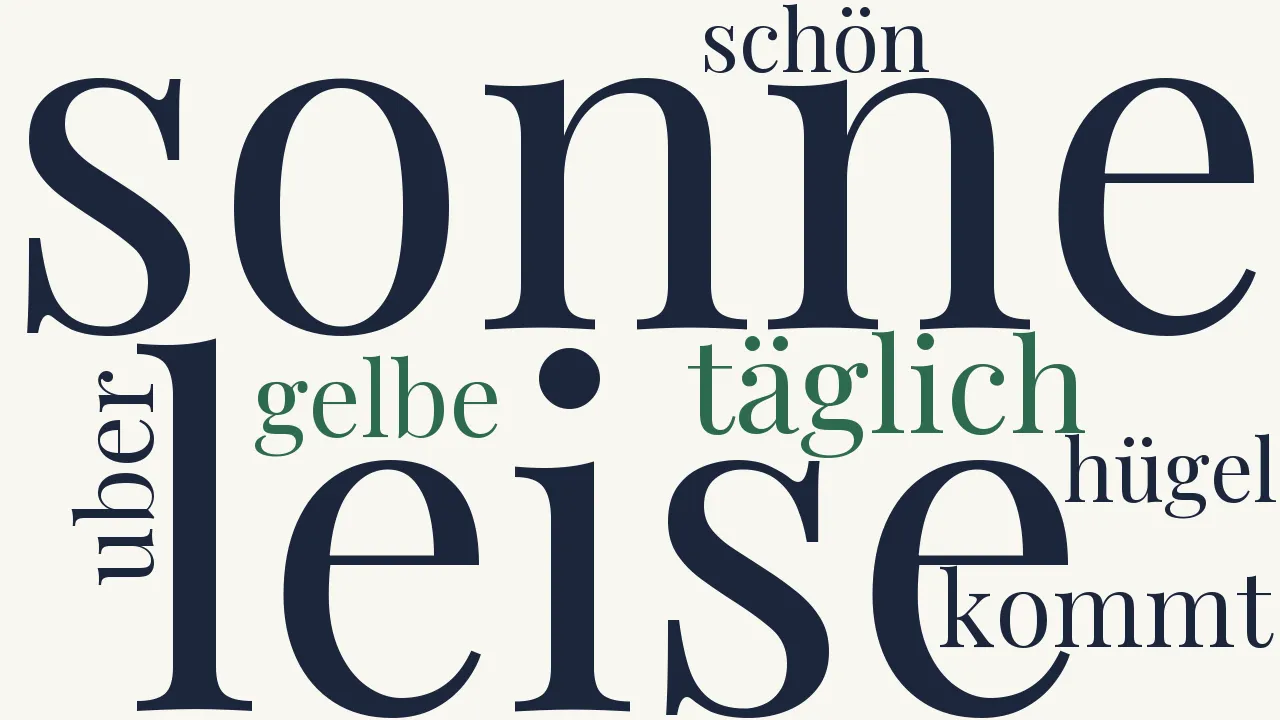 Wortwolke zu Die Sonne