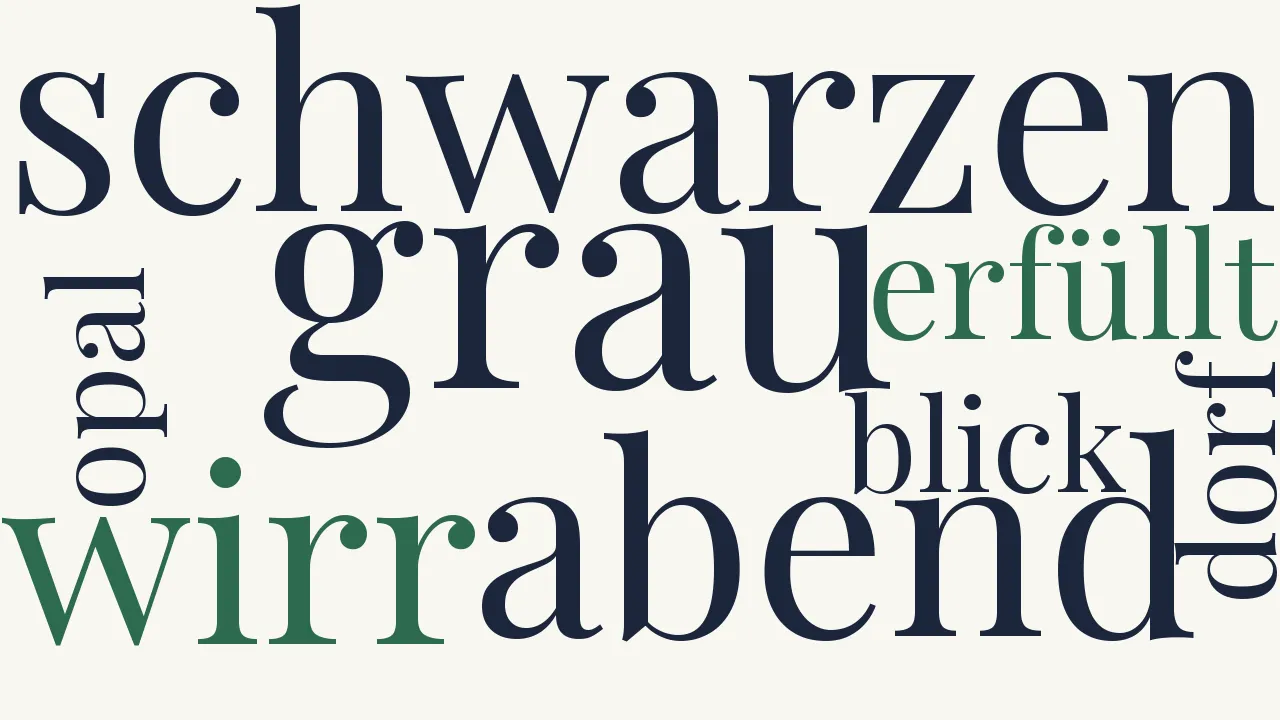 Wortwolke zu Drei Blicke in einen Opal