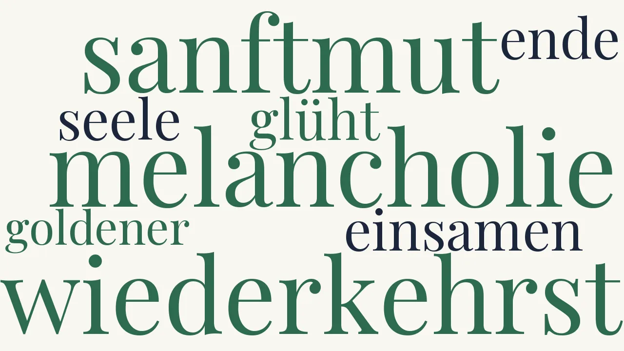 Wortwolke zu In ein altes Stammbuch