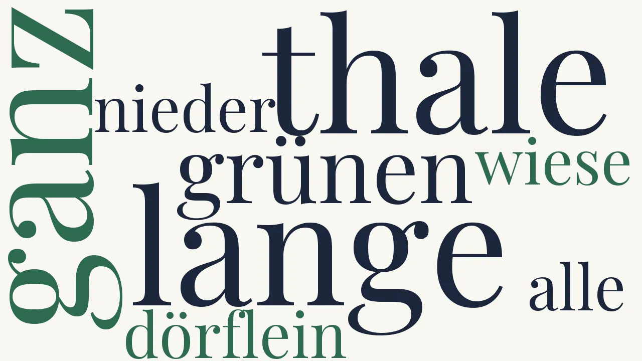 Wortwolke zu Der Sennerin Heimkehr