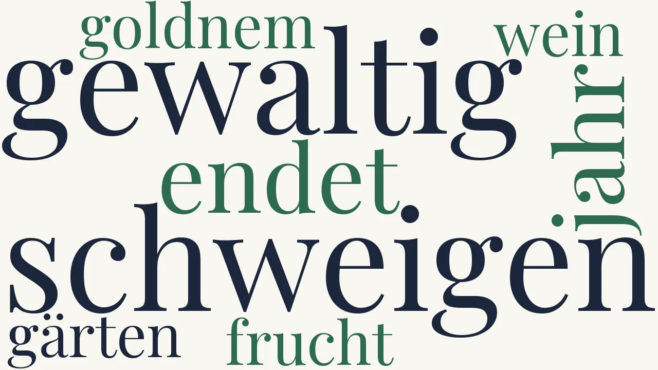 Wortwolke zu Verklärter Herbst