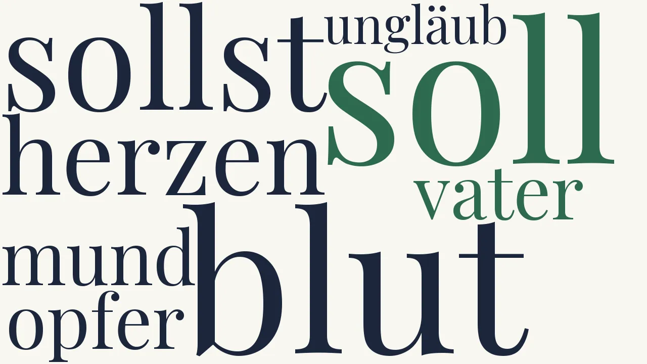 Wortwolke zu Doch du, Ungläub′ger