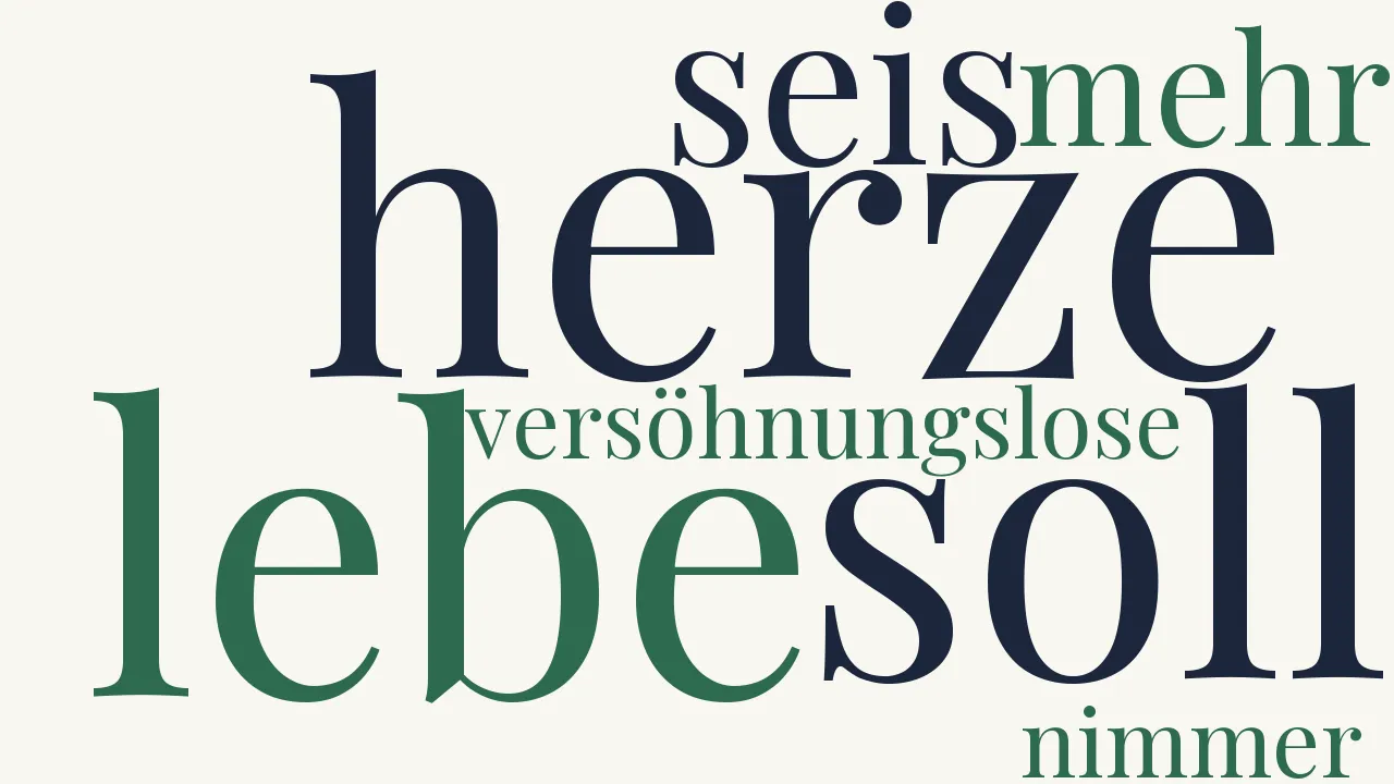 Wortwolke zu Lebewohl