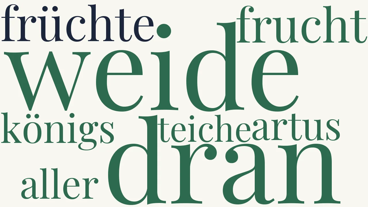 Wortwolke zu Der Weidenbaum