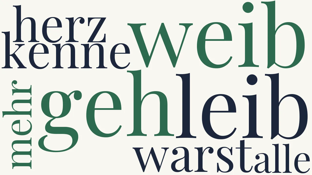 Wortwolke zu Die Frauen gehen an Don Juan vorüber