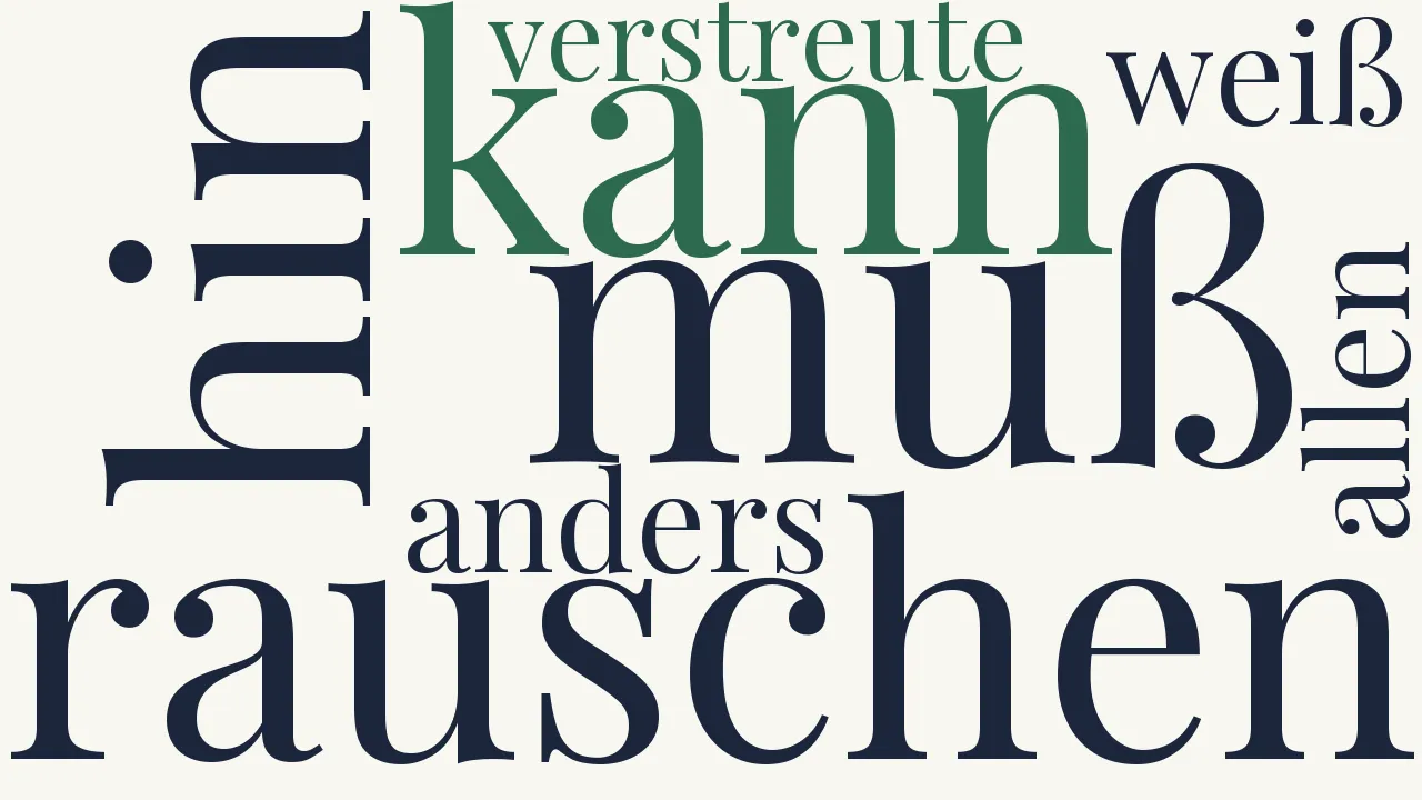 Wortwolke zu O göttliche Benommenheit