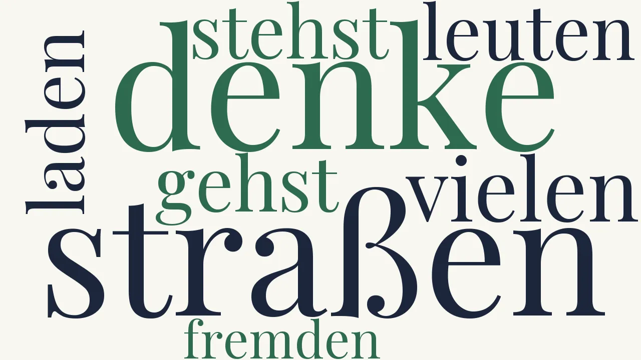 Wortwolke zu Zu viele Menschen, zu viele Straßen
