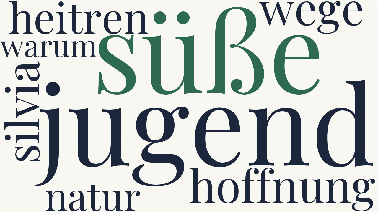 Wortwolke zu An Silvia